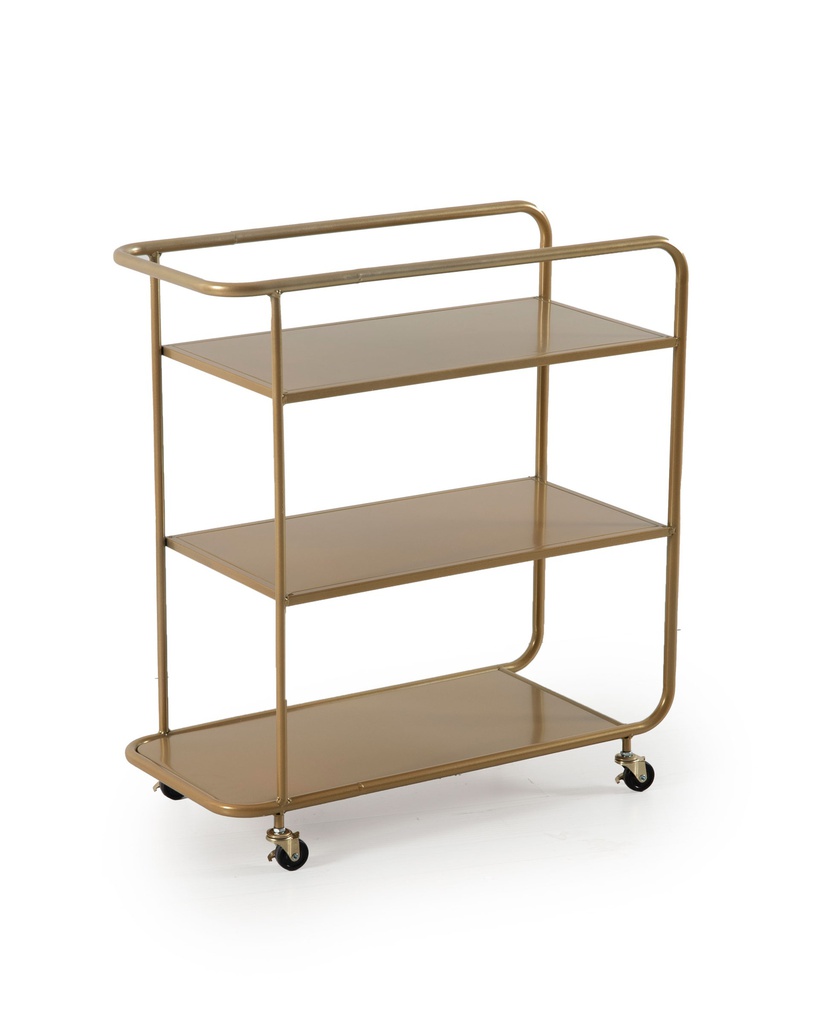 Metal Trolley Cart- Gold