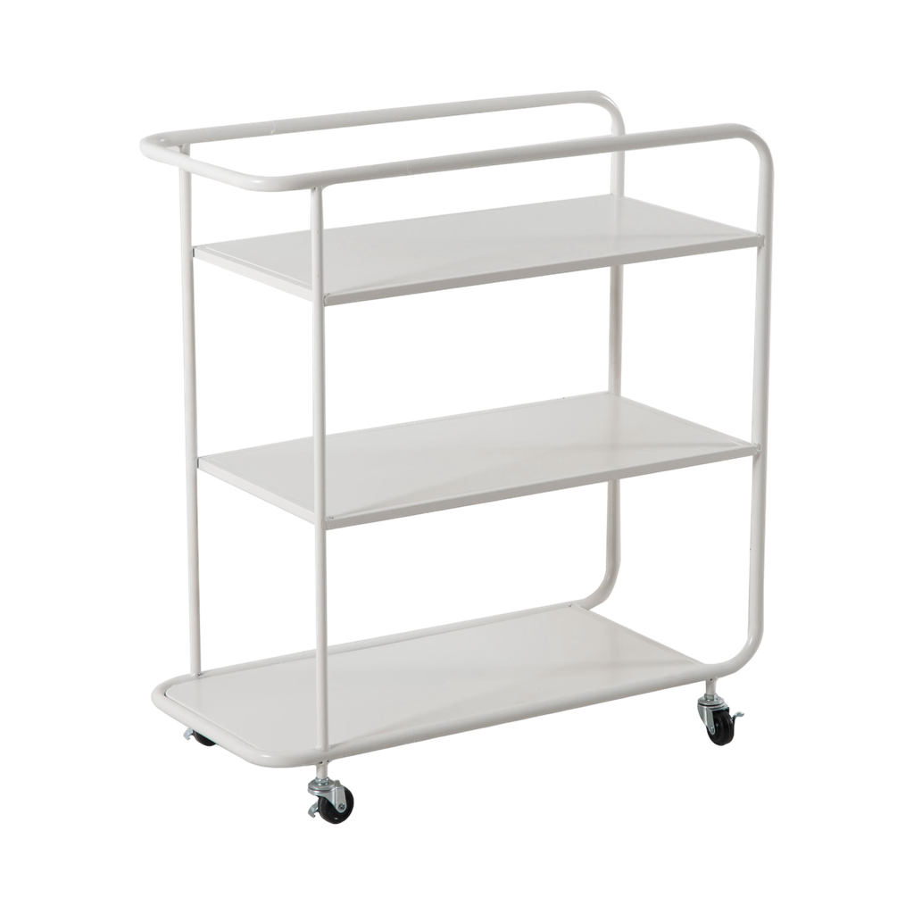 Metal Trolley Cart- White